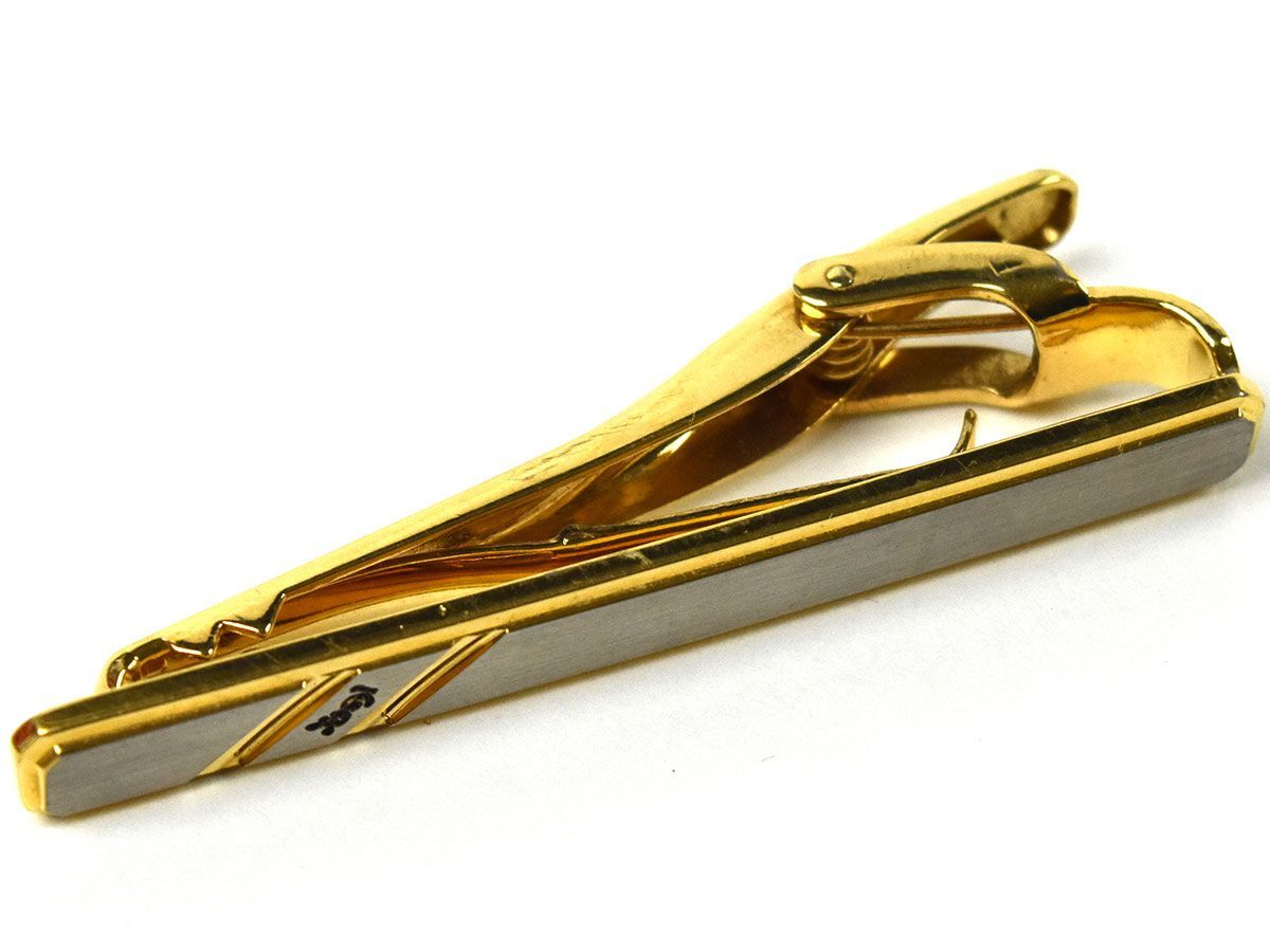 165689◆ Yves Saint Laurent イヴサンローラン タイクリップ タイピン ネクタイピン 小物 メタル シルバー ゴールド メンズ/ G_画像5