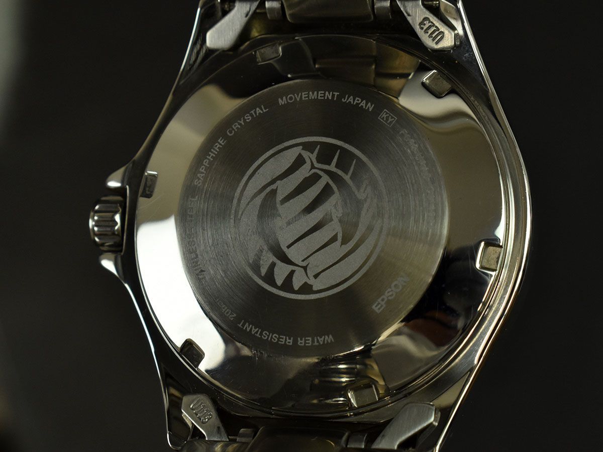 163399◆美品 動作確認済 ORIENT オリエント スポーツダイバーズ 腕時計 自動巻き F692-UAA0 デイデイト SS ブルー メンズ/ D_画像9