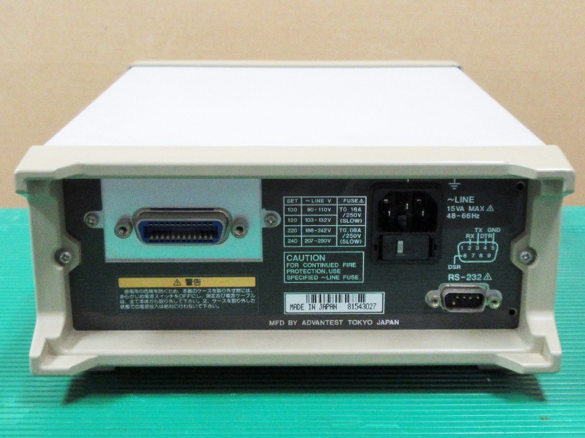 Advantest/アドバンテスト R6441A/01 Digital Multimeter/R13220:GP-IB Interface 未検査品_画像2