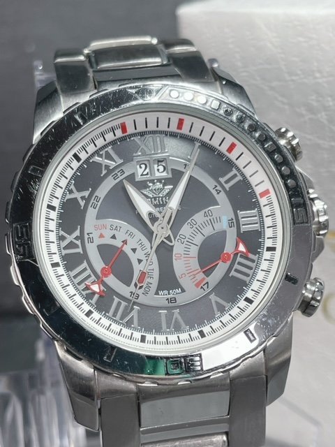 新品 DOMINIC ドミニク 正規品 機械式 自動巻き メカニカル 腕時計 ビックデイト パワーリザーブ レトログラード式 コレクション ブラック_画像1
