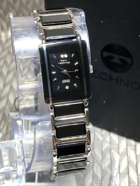 新品 テクノス TECHNOS 正規品 腕時計 レディース 女性 セラミック アナログウォッチ 3気圧防水 クオーツ シンプル ブラック プレゼント_画像3