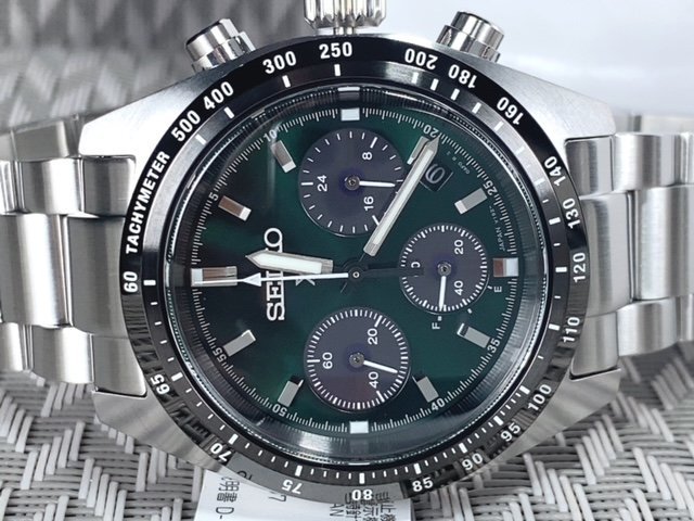 新品 国内正規品 腕時計 セイコー プロスペックス スピードタイマーSEIKO PROSPEX SPEEDTIMER ソーラー クロノグラフ グリーン SBDL107_画像5