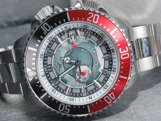 新品 DOMINIC ドミニク 正規品 機械式 自動巻き メカニカル 腕時計 アースギミック からくり時計 アンティーク コレクション 地図_画像5