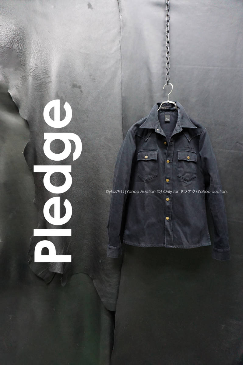 Pledge хлопок pike рубашка в ковбойском стиле 48 вышивка ввод Pledge Jean gru Cross чёрный черный 