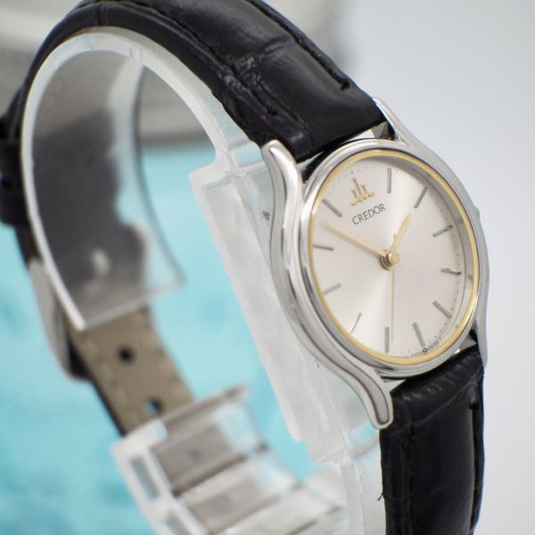 137【美品】SEIKO クレドール時計　レディース腕時計　高級　新品バンド