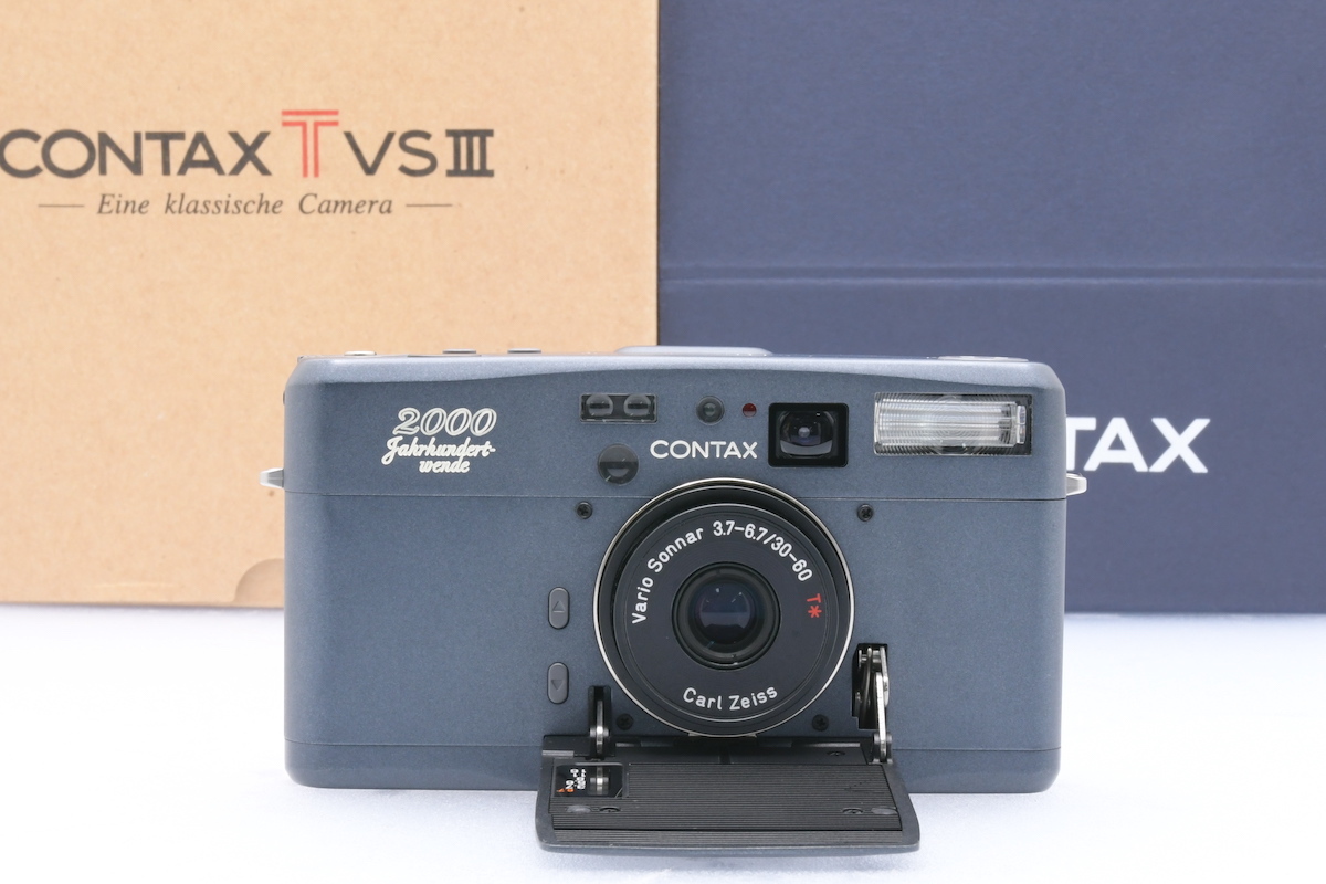 CONTAX TVSIII 2000年記念モデル ブルー コンタックス AFコンパクト フィルムカメラ 箱・説明書付_画像1