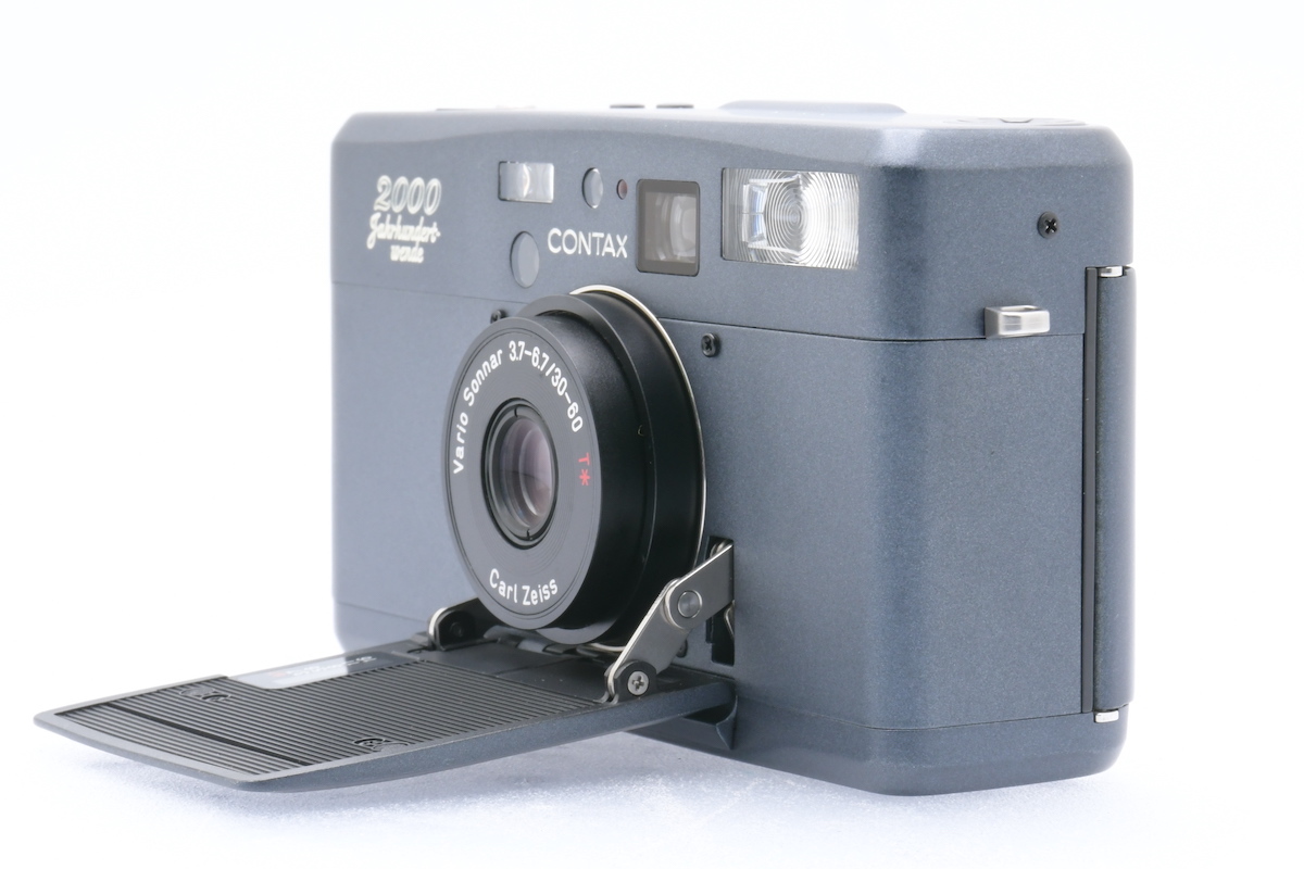 CONTAX TVSIII 2000年記念モデル ブルー コンタックス AFコンパクト フィルムカメラ 箱・説明書付_画像6
