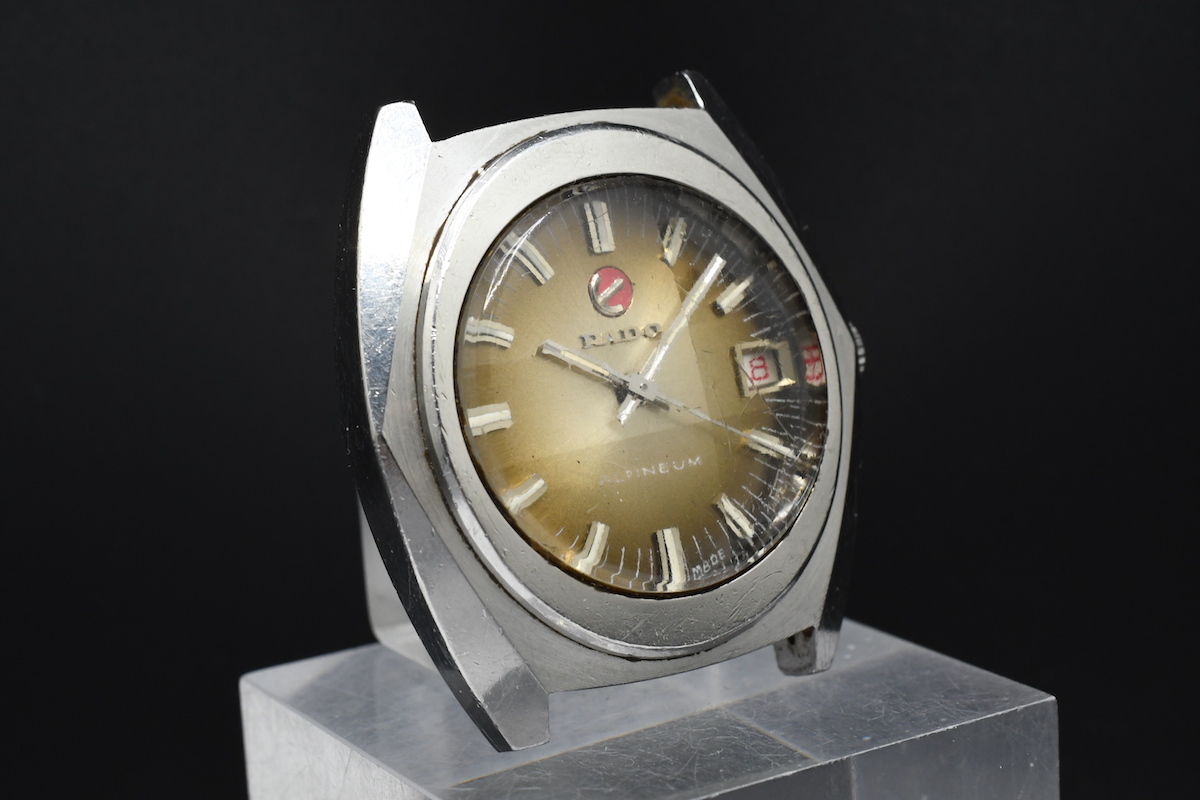 ジャンク RADO ALPINEUM ラドー アルピニウム 自動巻き デイト カットガラス ■19501_画像2