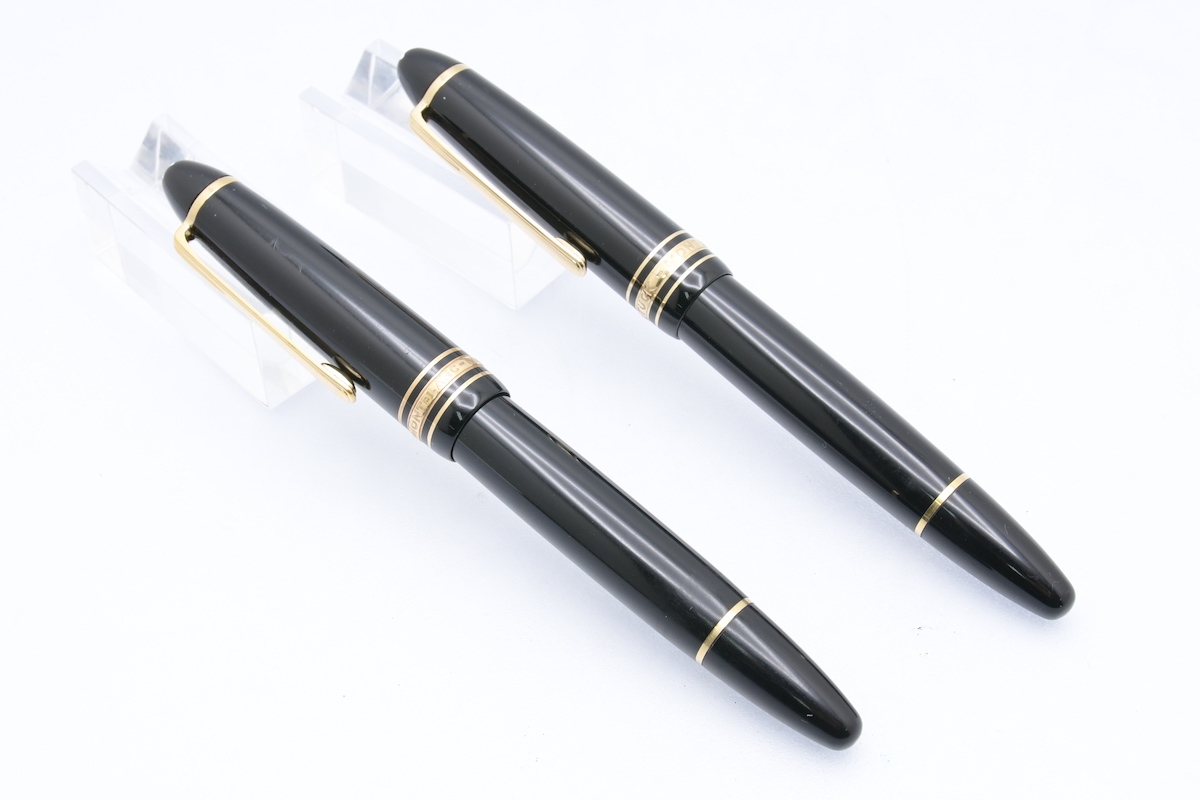 MONTBLANC MEISTERSTUCK ニブ違い 2本セット 14K 585 No.146 モンブラン 吸入式 マイスターシュテュック 革ケース・インク付 ■19461_画像6