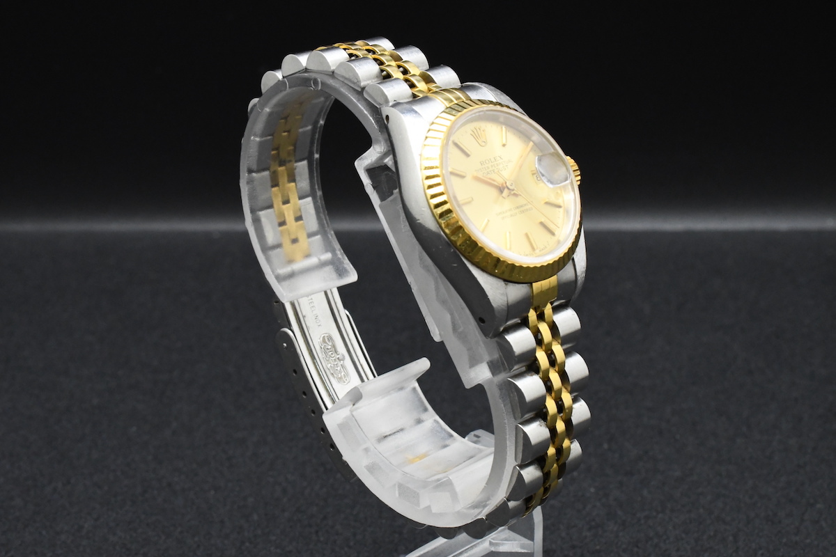 ROLEX DATEJUST Ref:69713 / cal.2135 ロレックス デイトジャスト 金文字盤 ジュビリーブレス レディース 腕時計 X番 ■20569_画像2