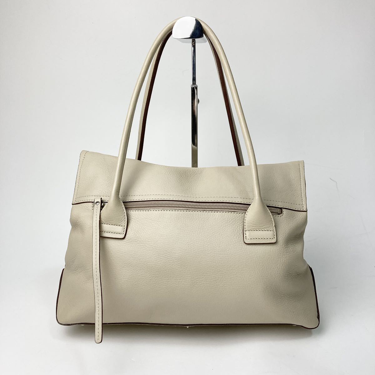 PELLE BORSA ペレボルサ トートバッグ ハンドバッグ レザー ベージュ B122326-123_画像3