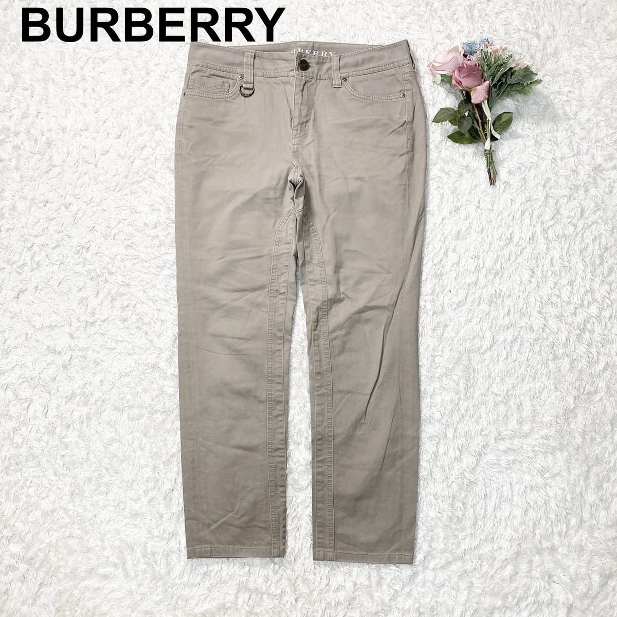 BURBERRY LONDON バーバリー パンツ チノパン 44 大きいサイズ LL レディース B12409-102_画像1