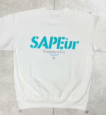 SAPEur Cherish&co CREWNECK SWEAT White XL サプール チェリッシュ スウェット シャツ トレーナー ホワイト 白 XLarge LL_画像3