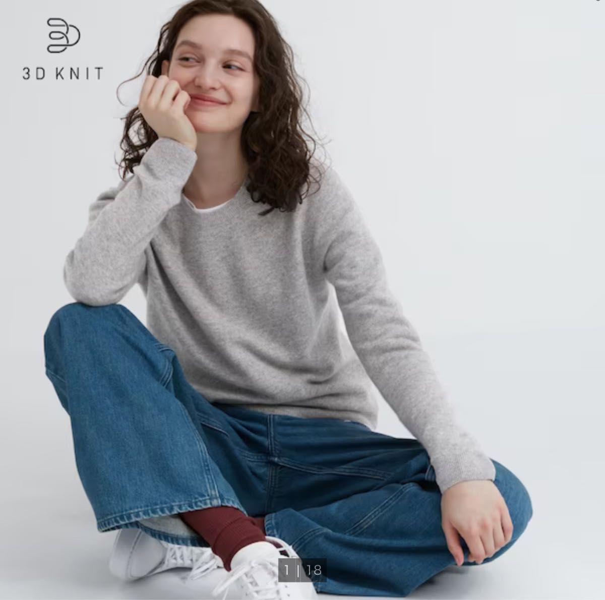 UNIQLO ユニクロ 3Dカシミヤクルーネックセーター(長袖) 03 UNIQLO ユニクロ 3Dカシミヤクルーネックセーター(長袖) 03