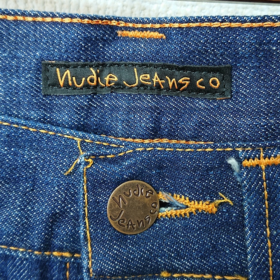 Nudie Jeans FAST FREDDY ヌーディージーンズ ワイド バギーフィット デニムパンツ ジーンズ シンチバック イタリア製 W29 L32の画像6
