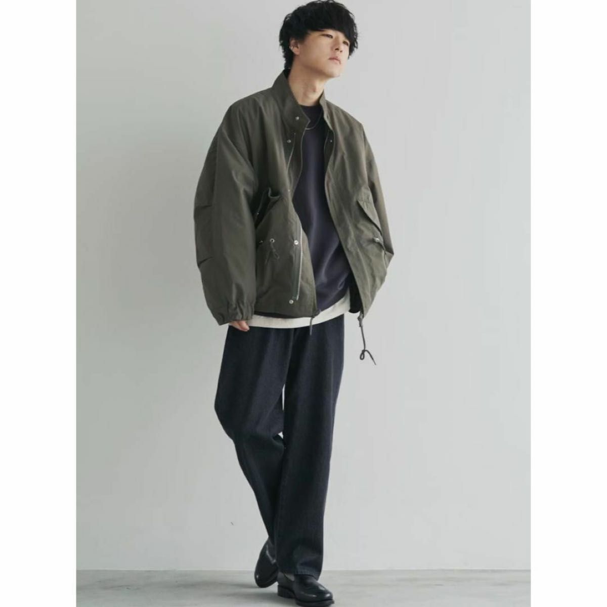 WYM LIDNM LAYERED 3WAY MILITARY BLOUSON オリーブ Lサイズ WYM LIDNM LAYERED 3WAY MILITARY BLOUSON オリーブ Lサイズ