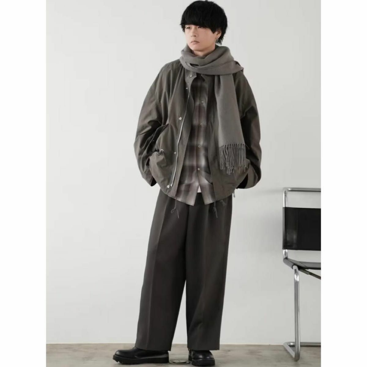 WYM LIDNM LAYERED 3WAY MILITARY BLOUSON オリーブ Lサイズ WYM LIDNM LAYERED 3WAY MILITARY BLOUSON オリーブ Lサイズ