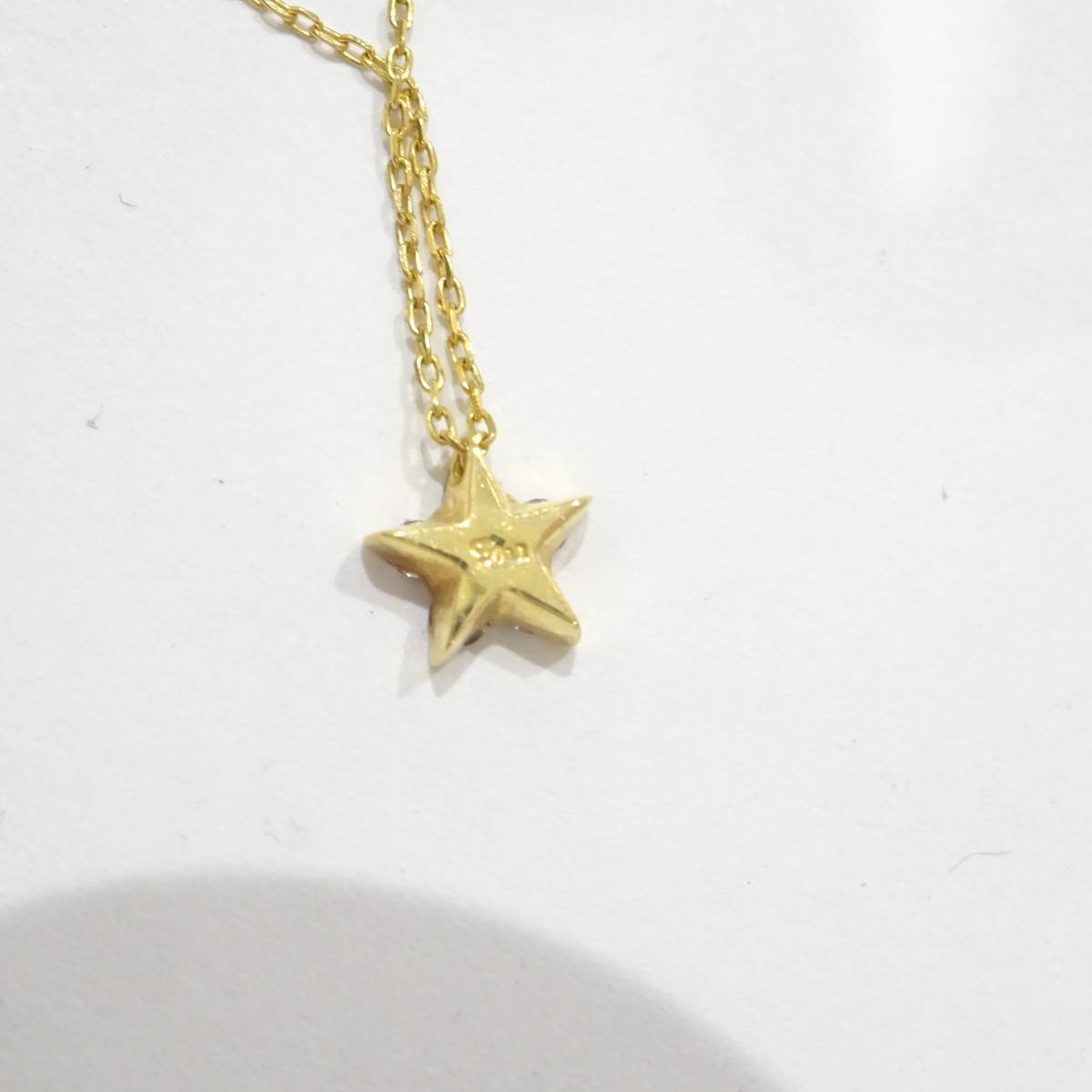 STAR JEWELRY スタージュエリー K18 ダイヤモンド 0.07ct ネックレス 約1.0g位 星 スター アクセサリー ジュエリー ブランド_画像8