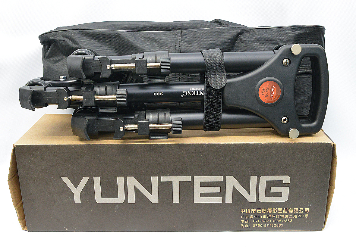 YUNTENG 900 折りたたみ式カメラ三脚ドリースタンドベース ポータブルバッグ付き ほぼ未使用品_画像1