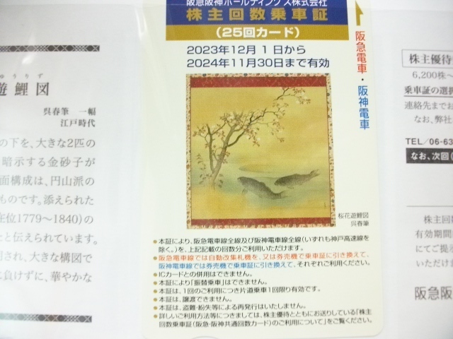 阪急阪神ホールディング株主優待回数乗車証1枚（25回分）_画像1