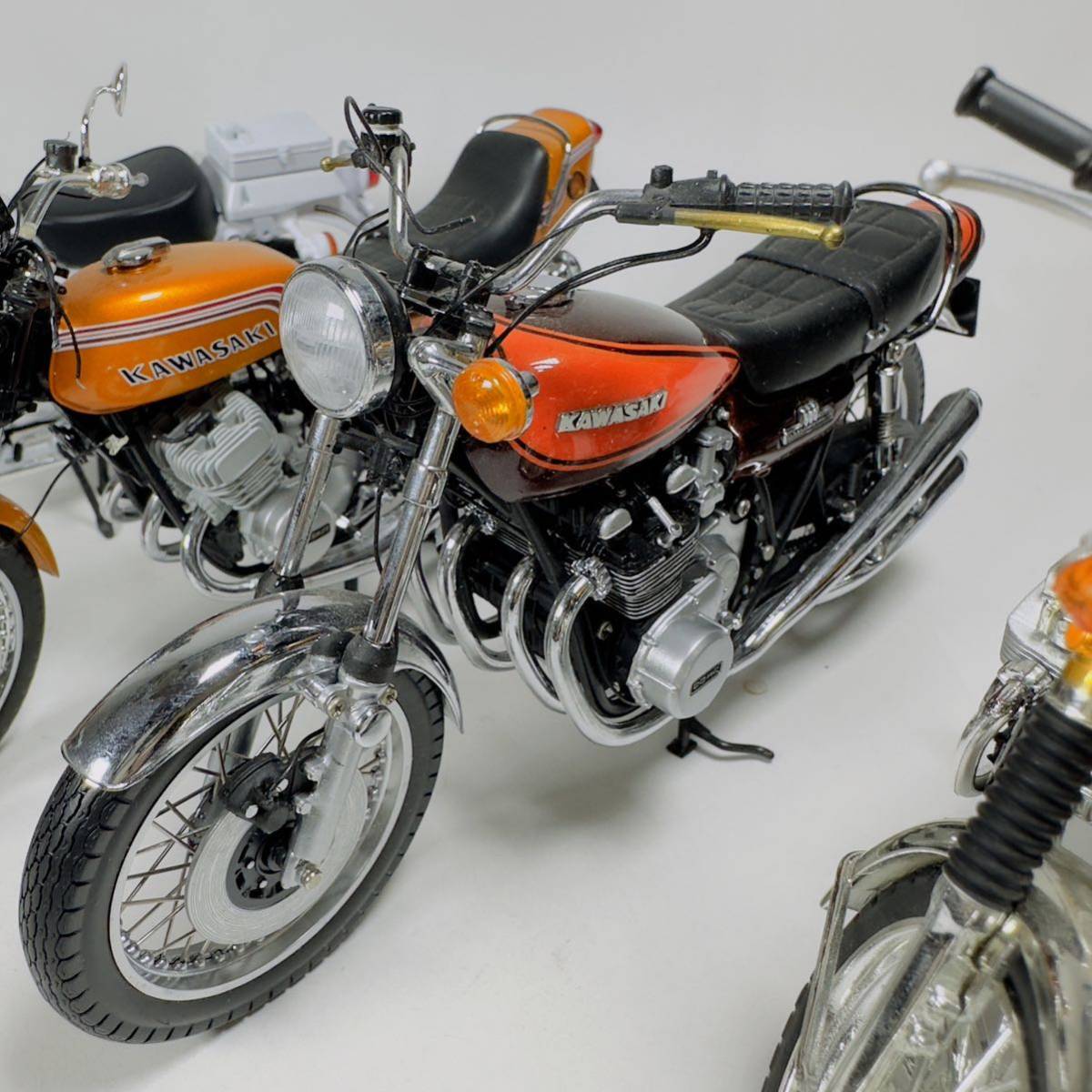 1/12 オートバイ ミニカー 4台 カワサキZ1 900 750RS-P 白バイ MACH 3 750 ホンダ CB750 FOUR _画像3