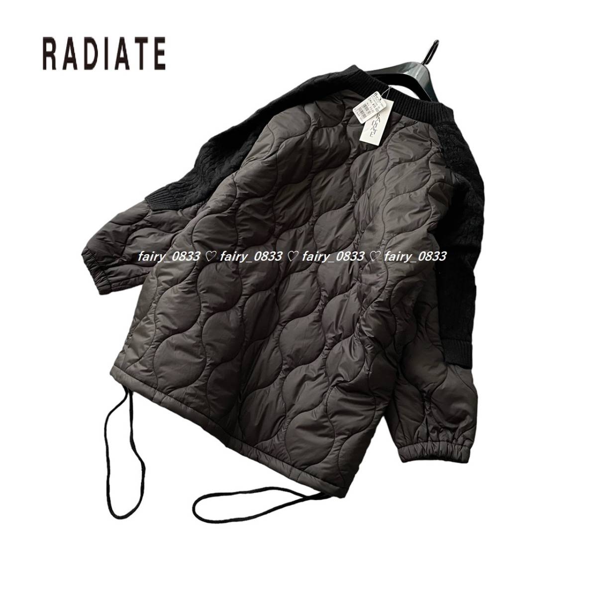 【送料無料】定価18800円 新品■スコットクラブRADIATE■アウター感覚で...♪サイドシャーリング☆キルティングドッキングオーバートップス_画像2