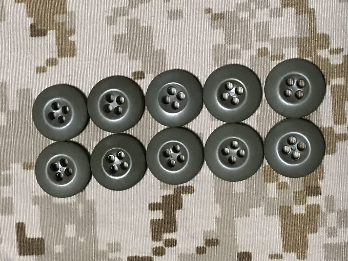 即決　　米軍放出品　BDU用ボタン　10個セット　ODカラー　リペアパーツ　サブデュード_画像1