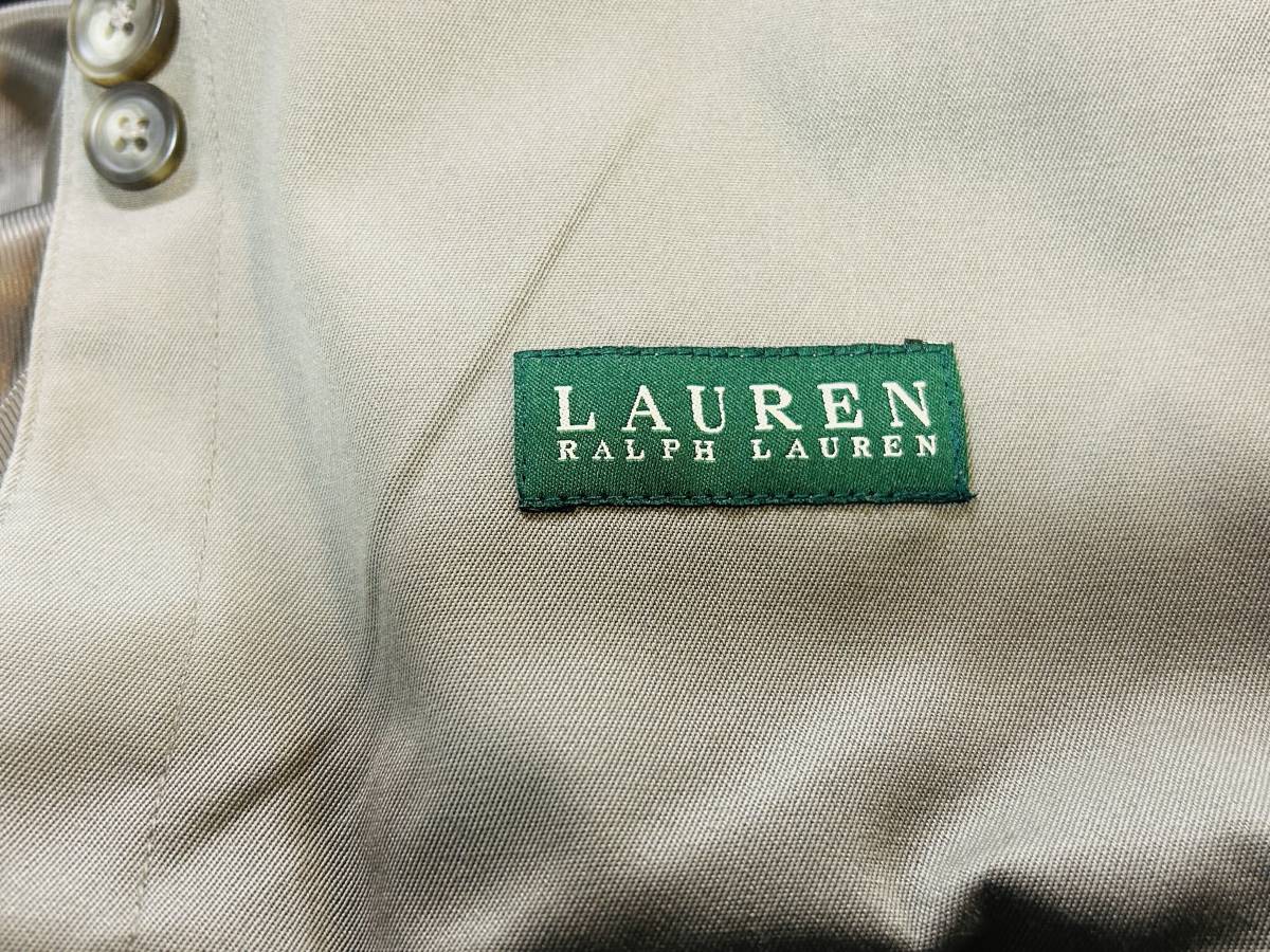 A2776 ラルフローレン RALPH LAUREN◆ライナー付 トレンチコート 80年代ビンテージ 緑タグ メンズ38S ベージュ系？_画像8