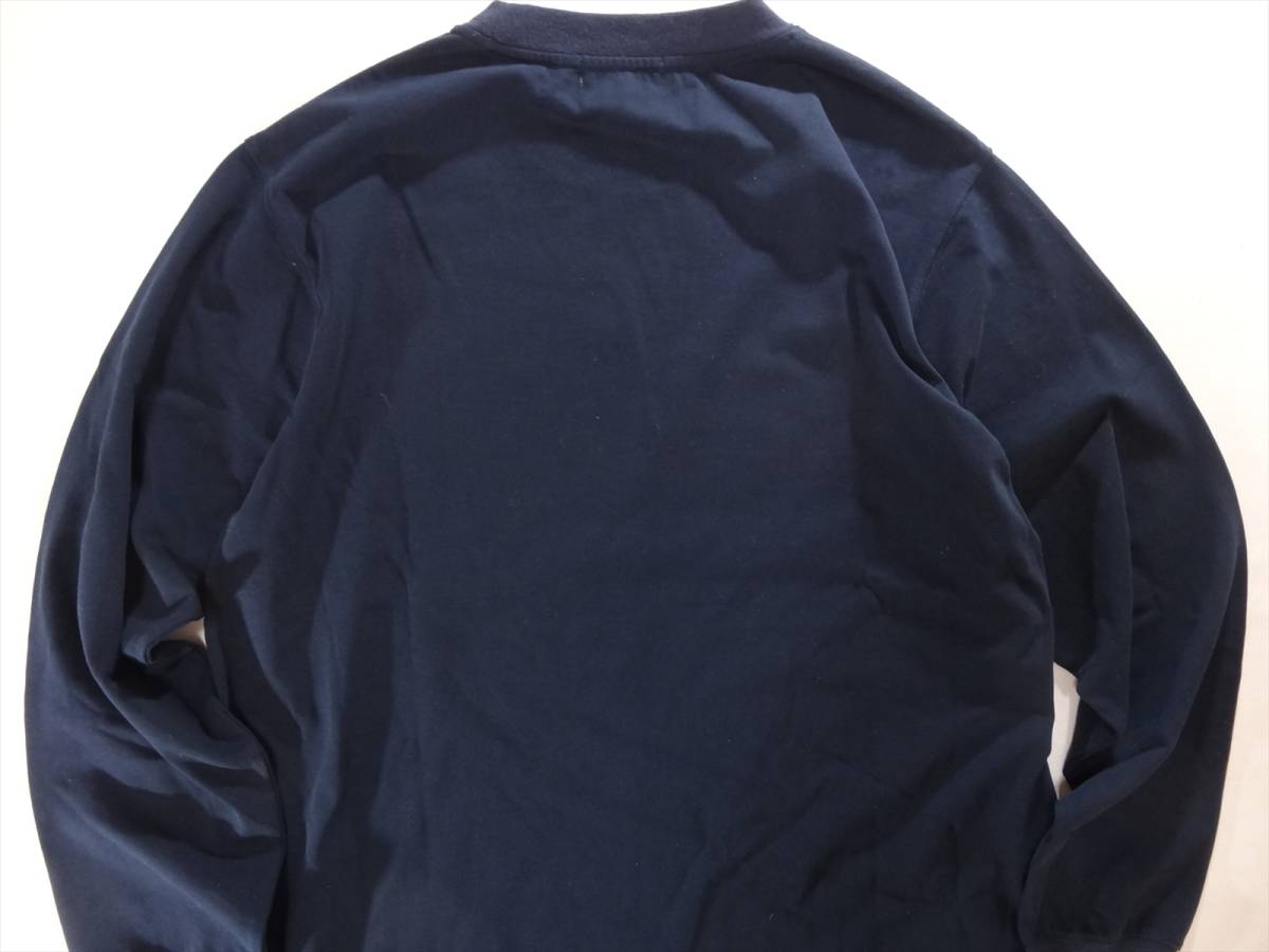 ★送料無料! VAN JACKET ヴァンヂャケット フロントクラッシックカータイポグラフィプリント/クルーネックロングスリーブTシャツ L NAVY★_画像4