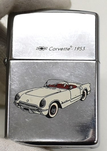 R01. ZIPPO ジッポー シボレー・コルべット ＣＨＥＶＲＯＬＥＴ Ｃｏｒｖｅｔｔｅ １９５３ １９９３年製造 B ライター アメ車_画像1