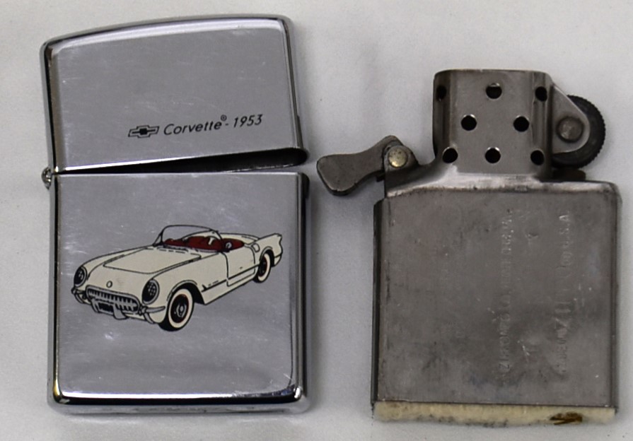 R01. ZIPPO ジッポー シボレー・コルべット ＣＨＥＶＲＯＬＥＴ Ｃｏｒｖｅｔｔｅ １９５３ １９９３年製造 B ライター アメ車_画像5