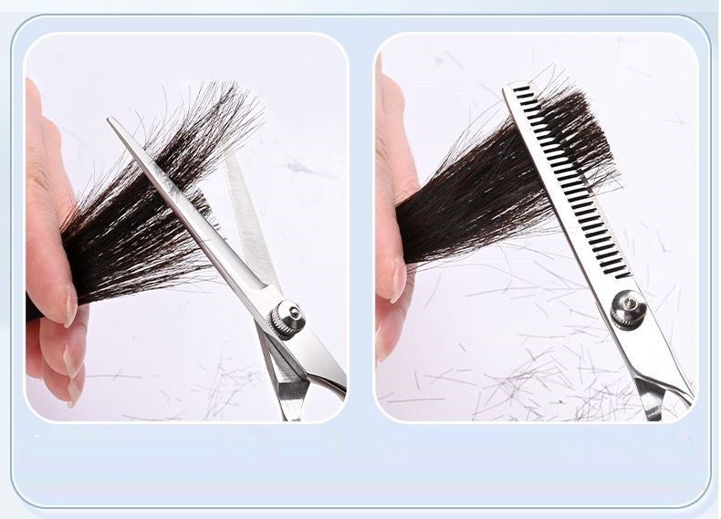 散髪道具7点セット 散髪用ハサミ 髪切りハサミ   くし 収納ケ一ス ヘアクリップ  掃除布 髪切りハサミ セルフカット
