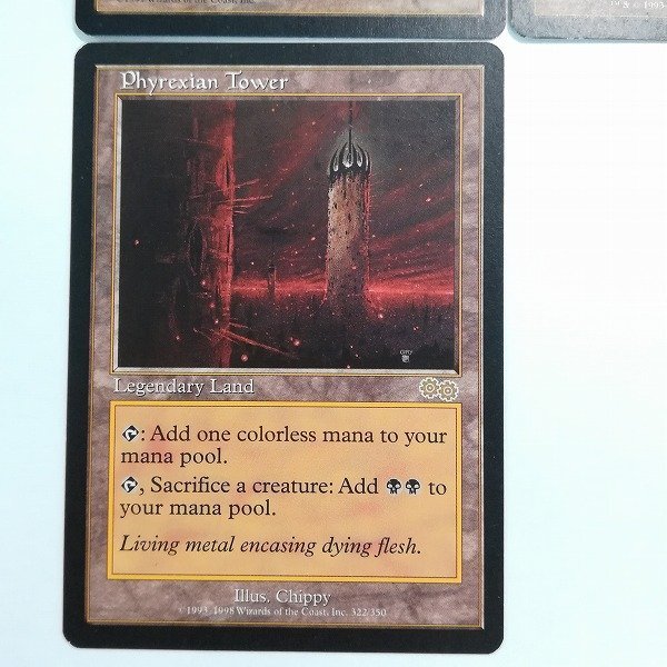 sB317o [人気] MTG 土地 Ancient Tomb Wooded Foothills Phyrexian Tower 英語版 計3枚_画像5