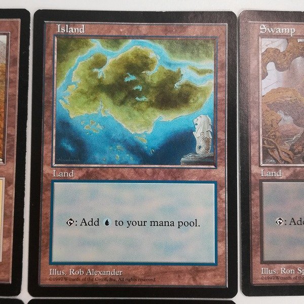 sB310o [人気] MTG APAC3 プロモ 基本土地 APAC LANDS CLEAR PACK 英語版 5種 セット Plains Island Swamp Mountain Forest_画像4