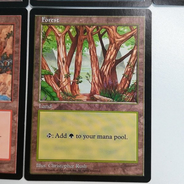 sB311o [人気] MTG APAC2 プロモ 基本土地 APAC LANDS BLUE PACK 英語版 5種 セット Plains Island Swamp Mountain Forest_画像7