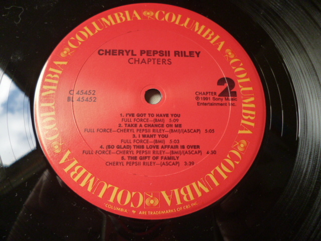 Cheryl Pepsii Riley / Chapters シュリンク付 オリジナルUS盤 LP 最高VO. SOUL NEW JACK SWING FULL FORCEプロデュース　試聴_画像5