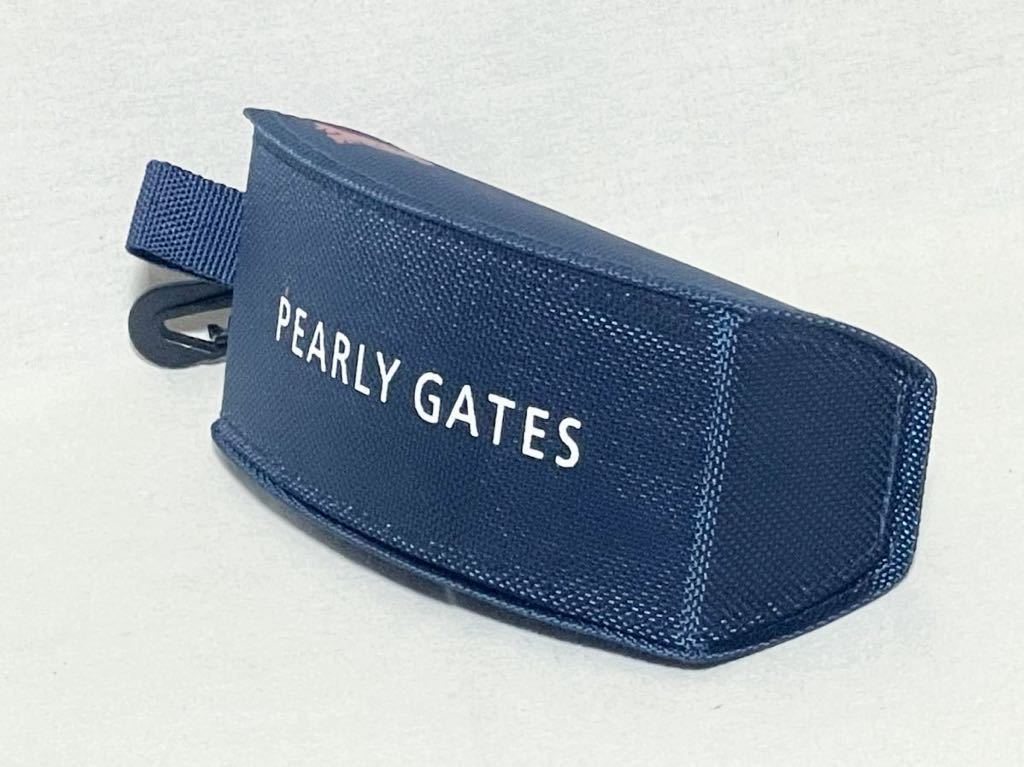 【未使用品】PEARLY GATES パーリーゲイツ サングラスケース メガネケース ネイビー メガネ拭き付き フック付き ゴルフ golf_画像3