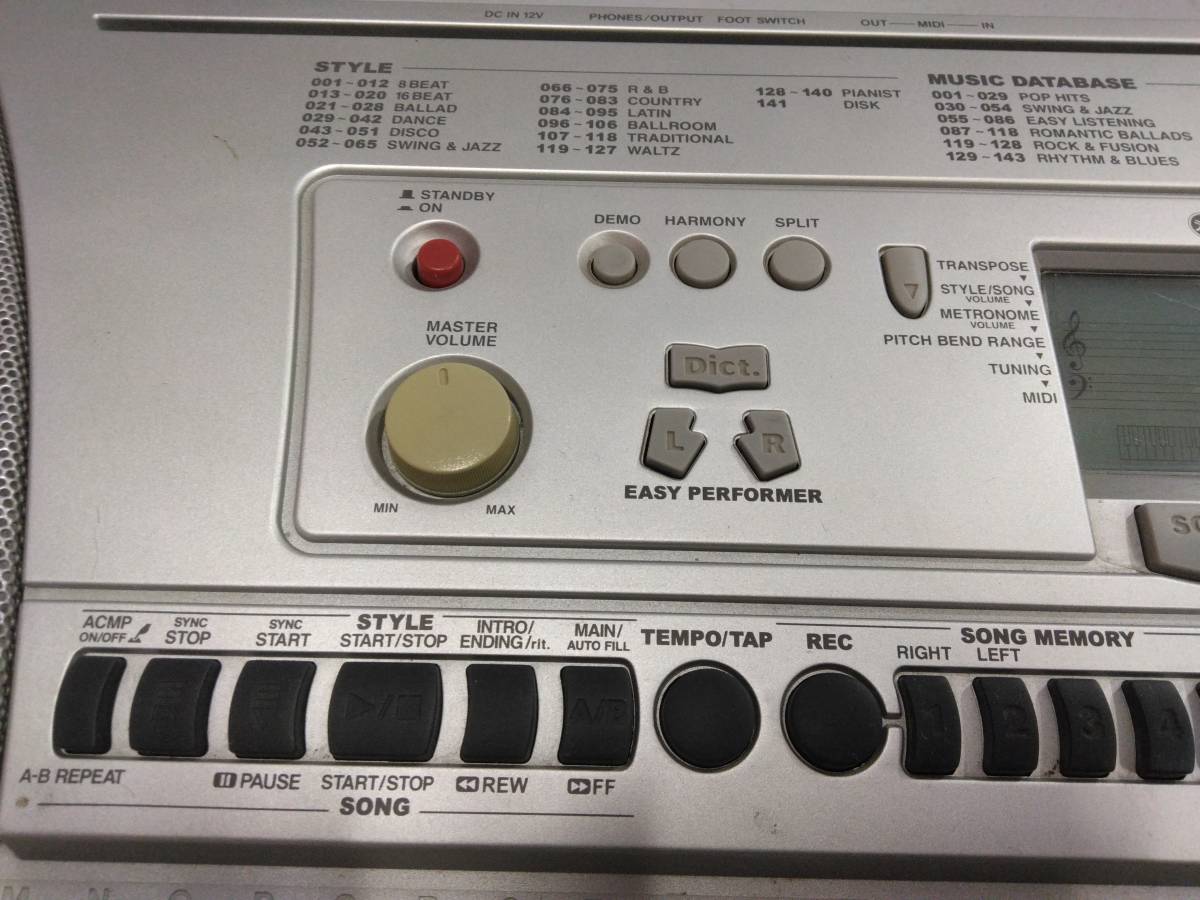M712 棚17 現状品　YAMAHA　PSR450　電子キーボード　電子ピアノ　鍵盤楽器　1/18_画像5