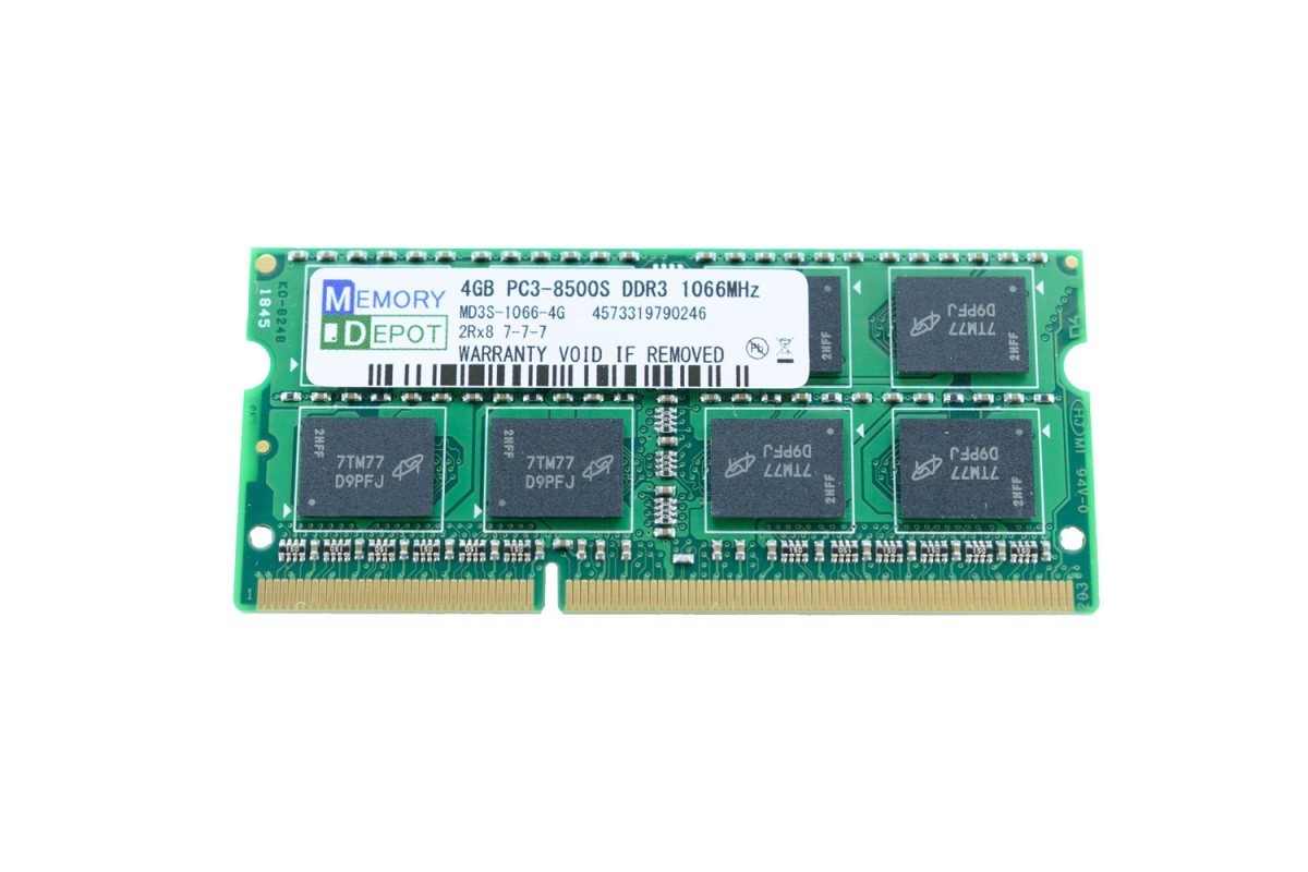 SODIMM 4GB PC3-8500 DDR3-1066 204pin SO-DIMM PCメモリー 5年保証 相性保証付 番号付メール便発送_画像1