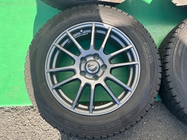 ★中古　スタッドレスタイヤ　ホイール　セット　スバル系　225/60R17　PCD100　8部山　フォレスタ―　アウトバック　レガシィ　レガシー_画像5