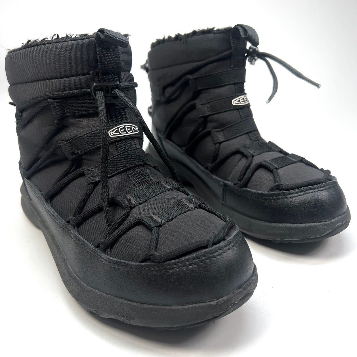 KEEN キーン　ユニークスニークチャッカ　ウィンターブーツ　23cm レディース　ムートンブーツ　ブラック　靴　シューズ