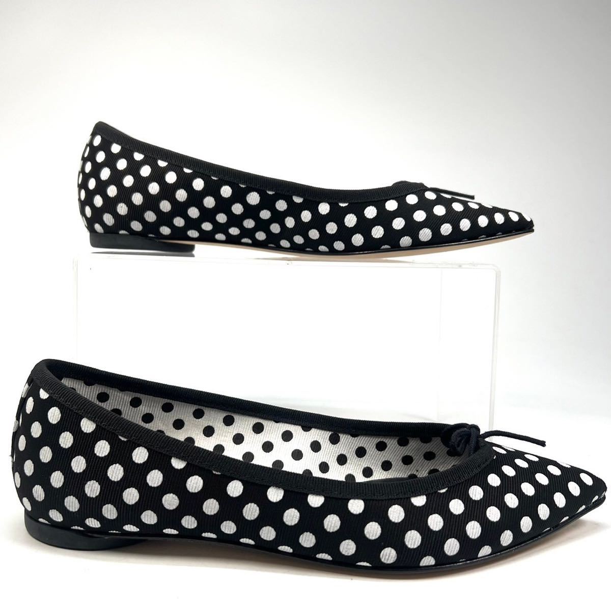 reppet Repetto плоская обувь полька-дот точка рисунок 38 1/2 25cm женский poitedotu черный обувь обувь 