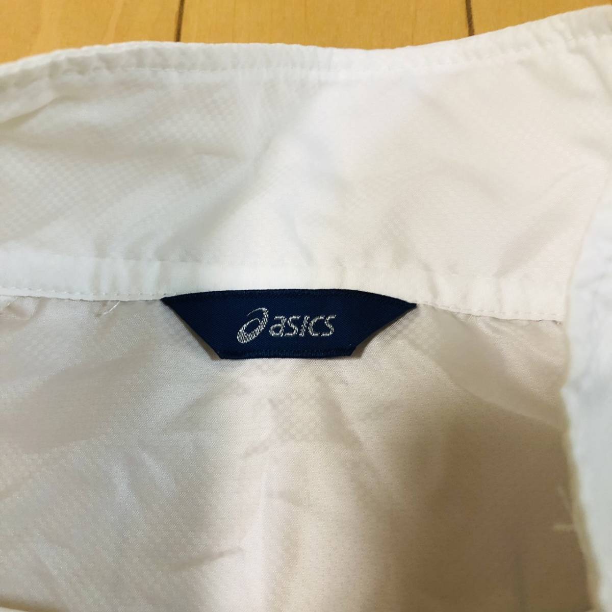 [ free shipping ][ prompt decision ][USED]asics/A77/ half Zip short sleeves pi stereo /M/231265