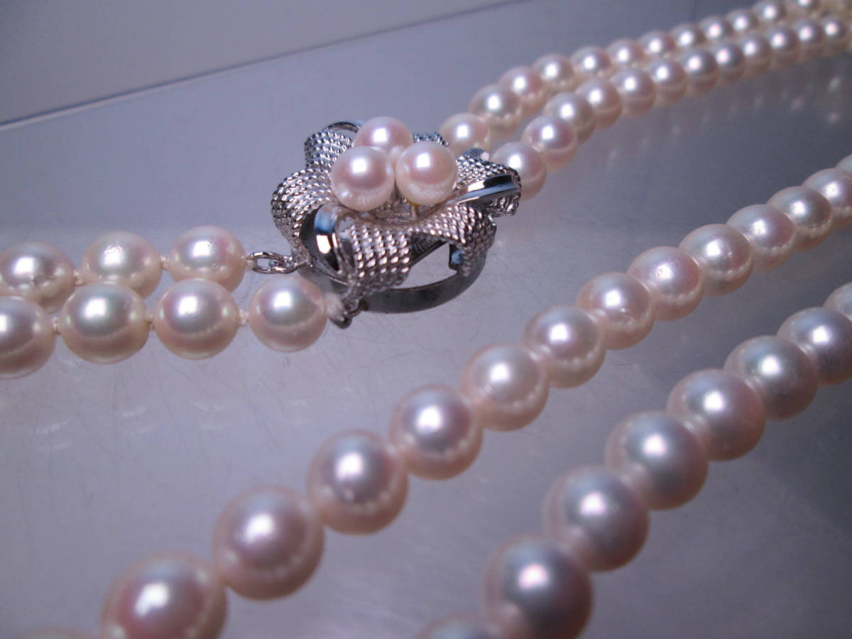 [. month ]SILVERbook@ pearl .6,5mm. 2 ream necklace 57g case attaching 