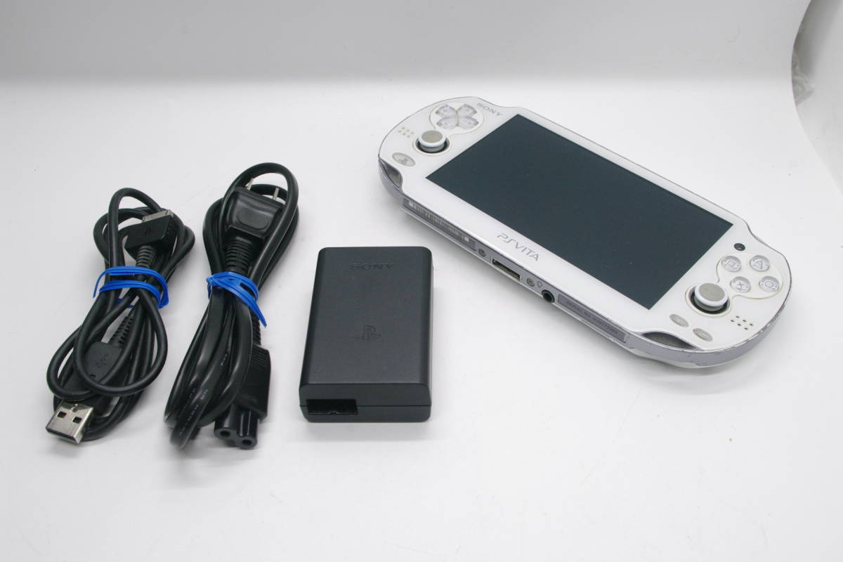PlayStation Vita クリスタル・ホワイト (PCH-1000 ZA02) 　　　　　　　　　　　#1110-B-9_画像1
