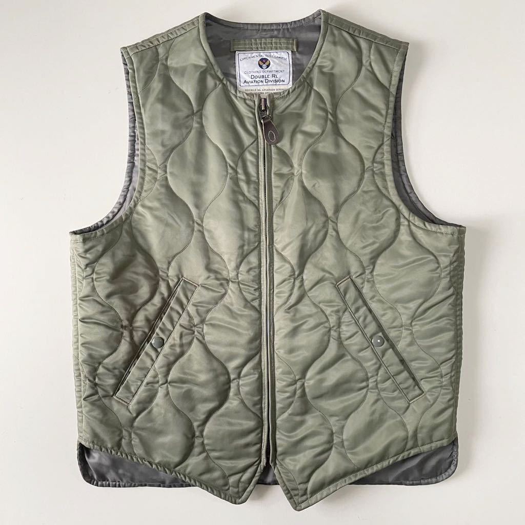 RRL “Quilted Liner Vest” M キルティング ベスト ミリタリー ライニング ライナー フライト ジャケット Ralph Lauren ヴィンテージ_画像2