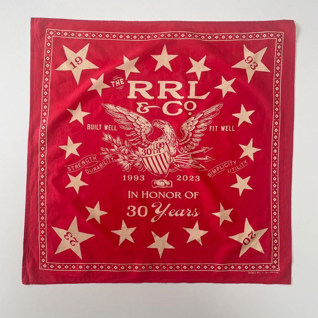 【非売品/30周年記念】RRL “30th Anniversary Bandana” バンダナ イーグル スター 赤 限定 リミテッド Ralph Lauren ヴィンテージ_画像2