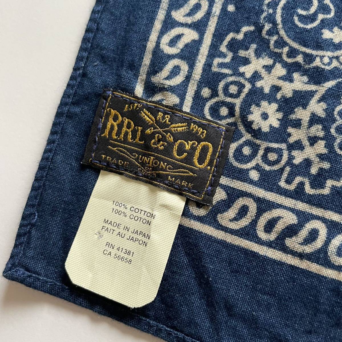 名作】RRL “Indigo Paisley Scarf” スカーフ ストール マフラー 名作】RRL “Indigo Paisley Scarf” スカーフ ストール マフラー