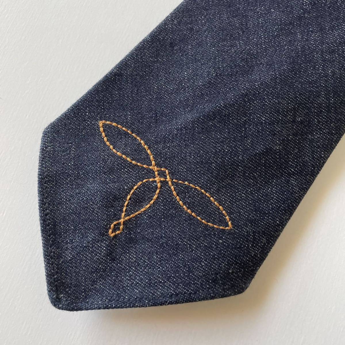 名作/Italy製】RRL “Denim Tie” ネクタイ デニム 刺繍 名作/Italy製】RRL “Denim Tie” ネクタイ デニム 刺繍