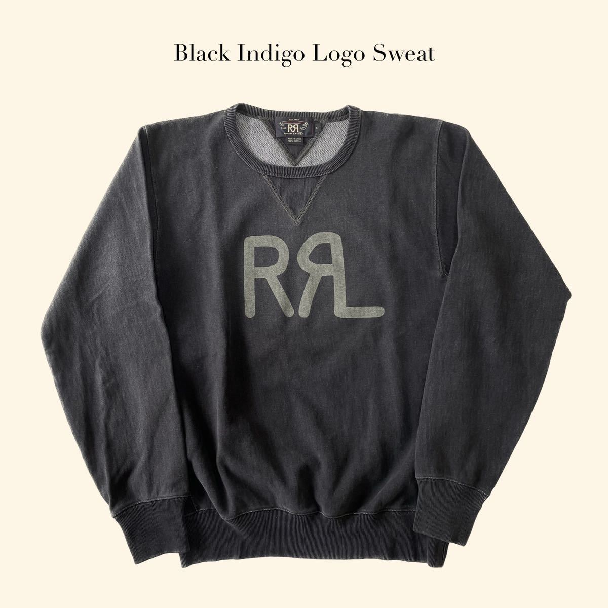 傑作/未使用】RRL “Black Indigo Logo Sweat” S インディゴ 黒 傑作/未使用】RRL “Black Indigo Logo Sweat” S インディゴ 黒